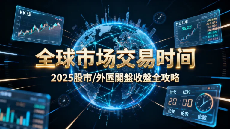 什麼是市場交易時間？2025全球股市/外匯開盤收盤時間全攻略