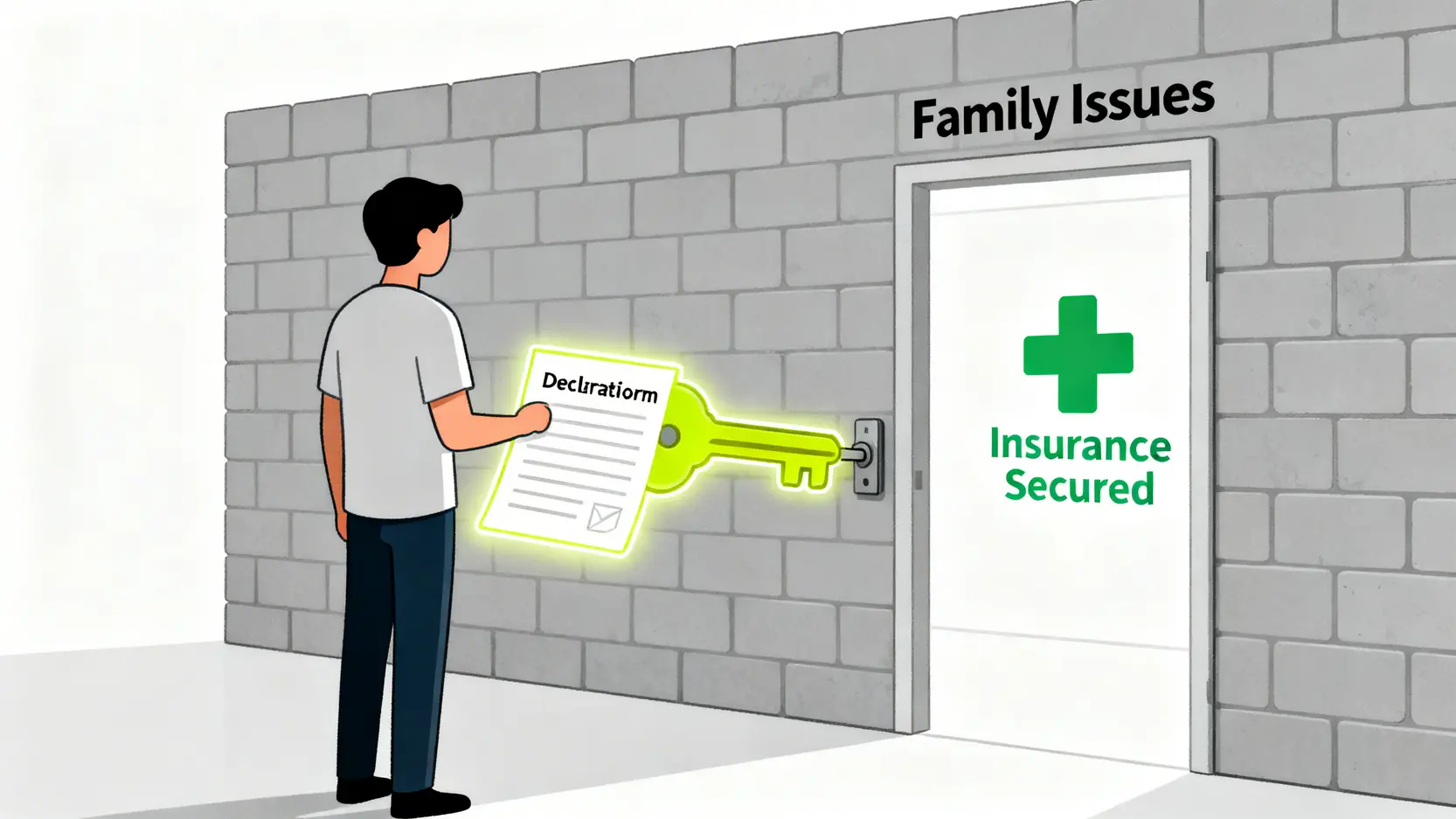 2026退休健保全攻略:3種投保管道費用試算與風險評估 3 無法依附投保聲明書的功能示意圖