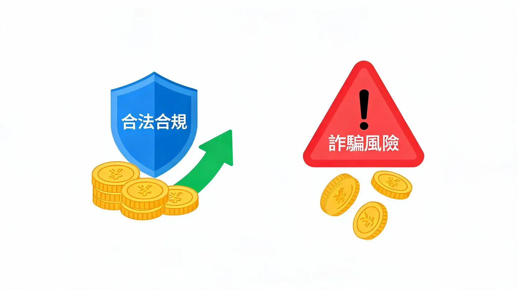 【2026最新】外匯保證金合法嗎?台灣合法券商清單與3大防詐騙指南 2 外匯保證金合法與非法平台的風險對比圖