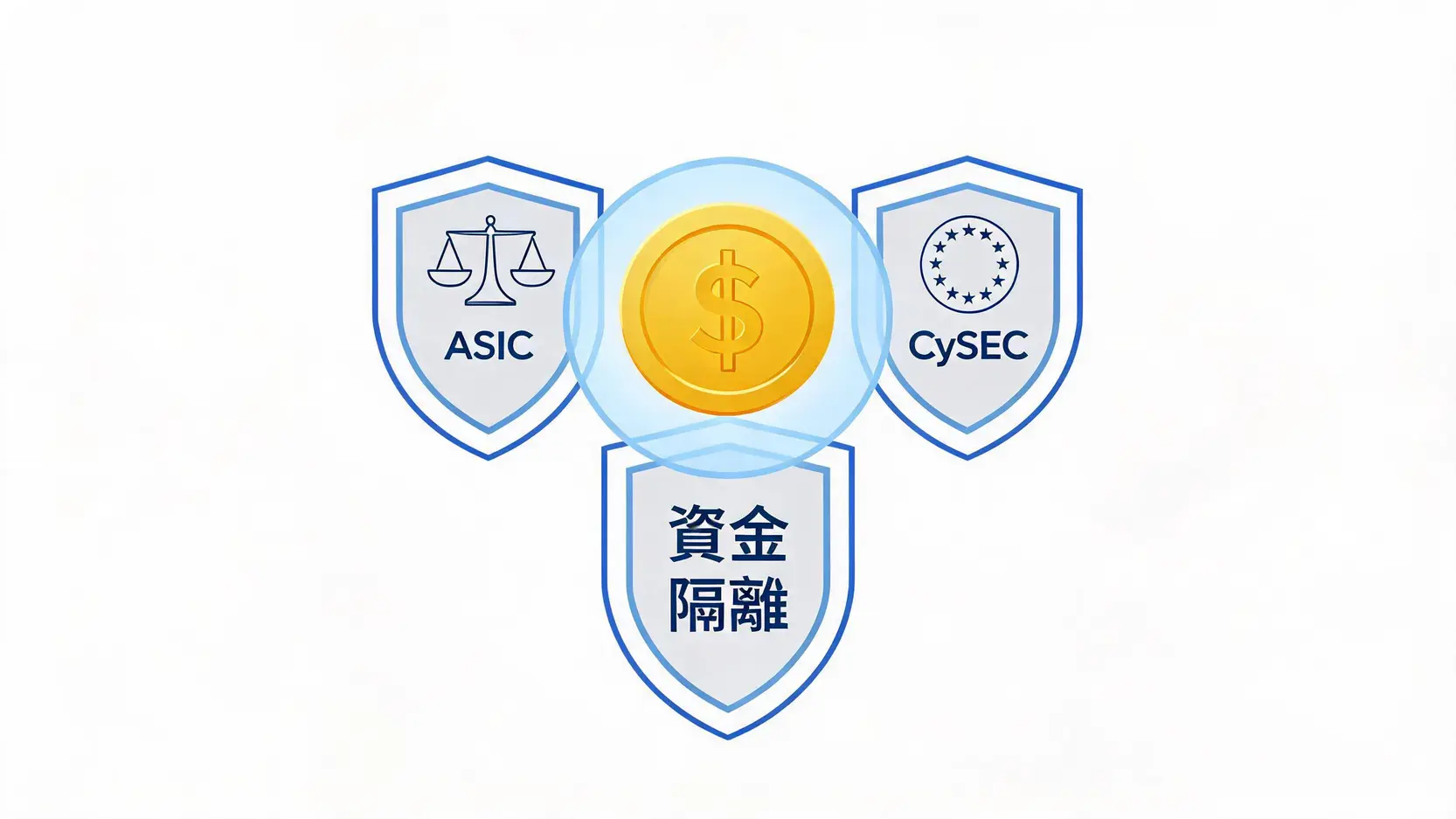 XM外匯平台2026最完整評測:開戶教學、點差成本、監管安全一次看懂 2 XM平台的安全保障示意圖,展示了ASIC和CySEC監管以及客戶資金隔離政策。