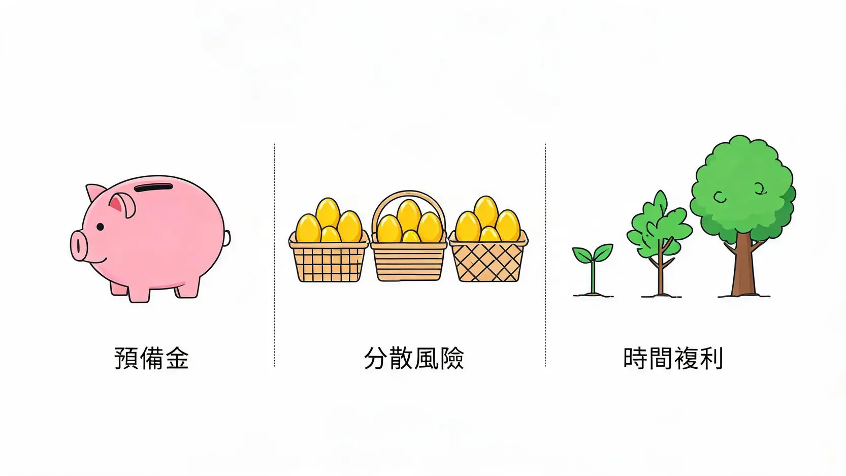 怎麼投資賺錢?2026新手必看的3大心法與5種低風險投資工具 2 投資理財三大核心心法:緊急預備金、分散風險與時間複利