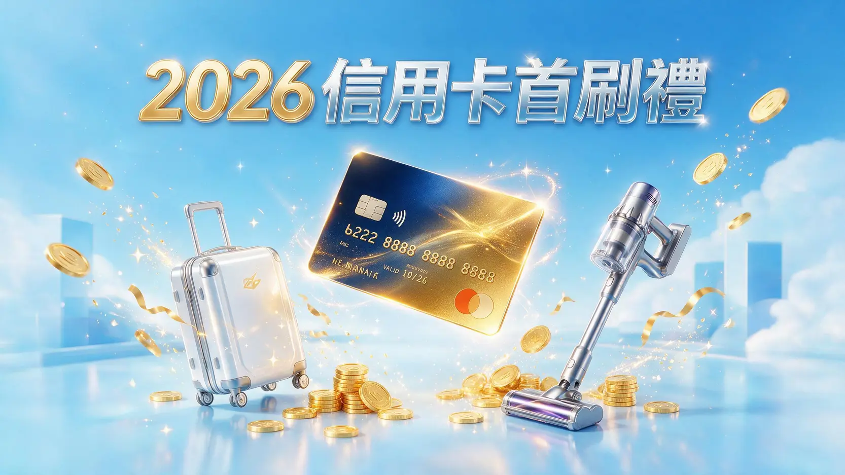 【2026下半年】信用卡首刷禮最強推薦!30家銀行行李箱/吸塵器/回饋金一次看 1 【2026下半年】信用卡首刷禮最強推薦!30家銀行行李箱/吸塵器/回饋金一次看