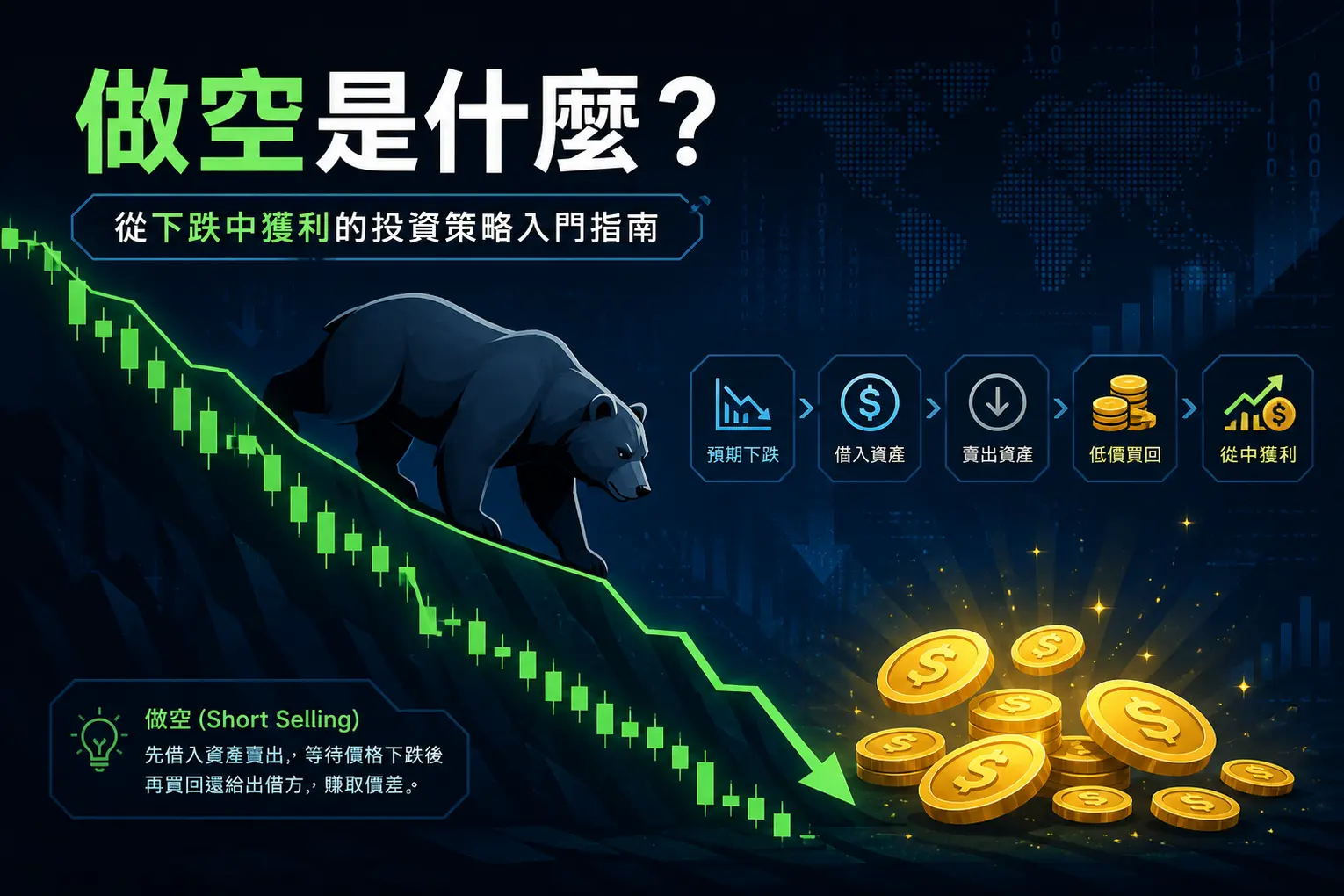 做空意思是什麼?1篇看懂市場下跌如何賺錢【2026新手入門】 1 做空意思是什麼?1篇看懂市場下跌如何賺錢【2026新手入門】