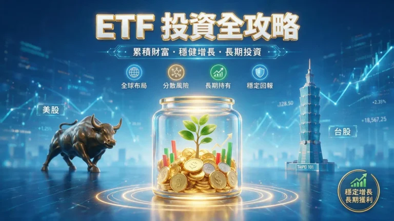 ETF投資全攻略:從0到1掌握ETF是什麼、怎麼買?2026台股美股ETF推薦 1 ETF投資全攻略:從0到1掌握ETF是什麼、怎麼買?2026台股美股ETF推薦